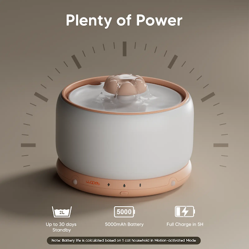  wopet wireless pet water fountain